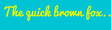 Image with Font Color EBFA00 and Background Color 00C4D3